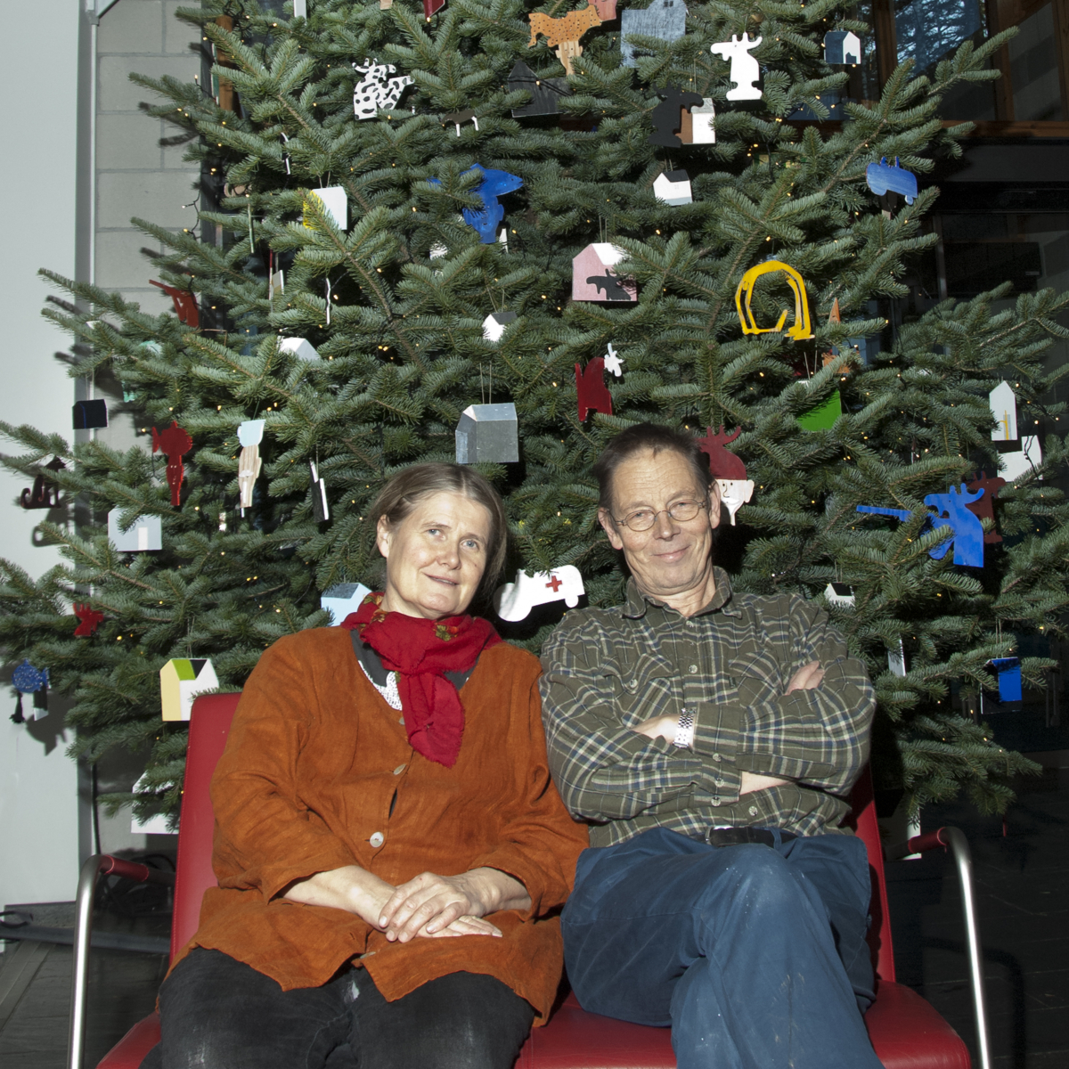 Maihaugen's Christmas tree 2013, decorated by Hanne Borchgrevink and Tore Hansen. Photo: Audbjørn Rønning/Maihaugen